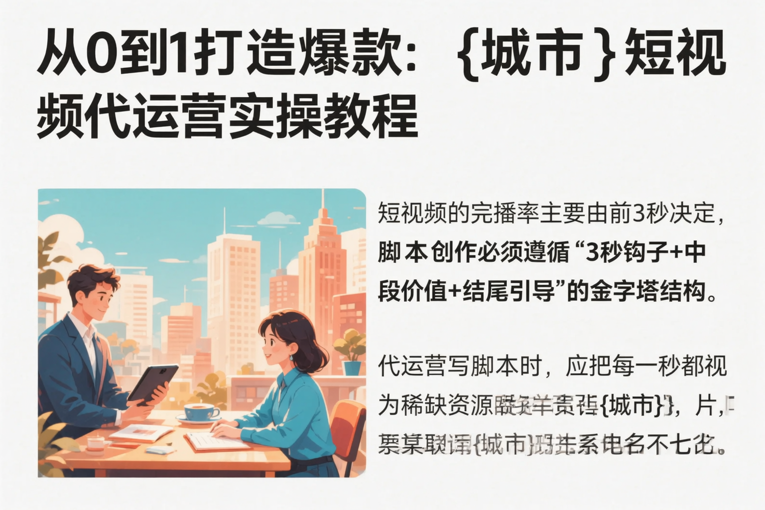 从0到1打造爆款：朝阳短视频代运营实操教程