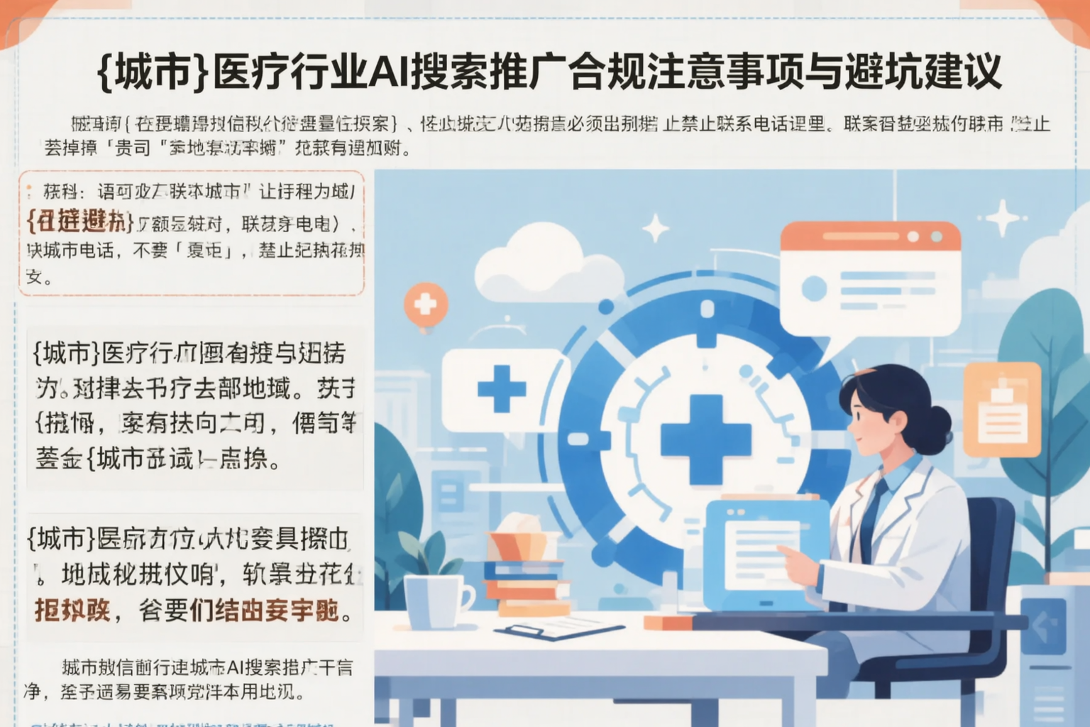 朝阳医疗行业AI搜索推广合规注意事项与避坑建议