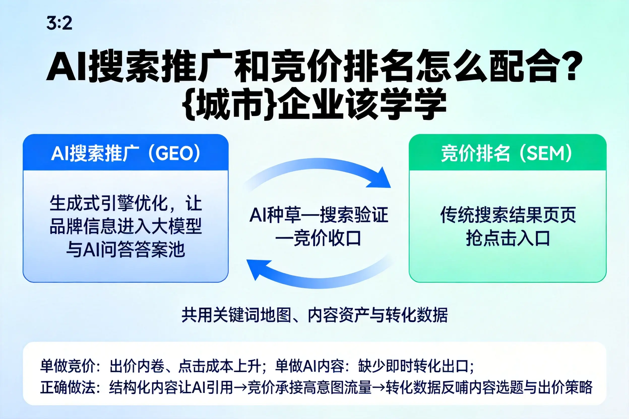 AI搜索推广和竞价排名怎么配合？朝阳企业该学学