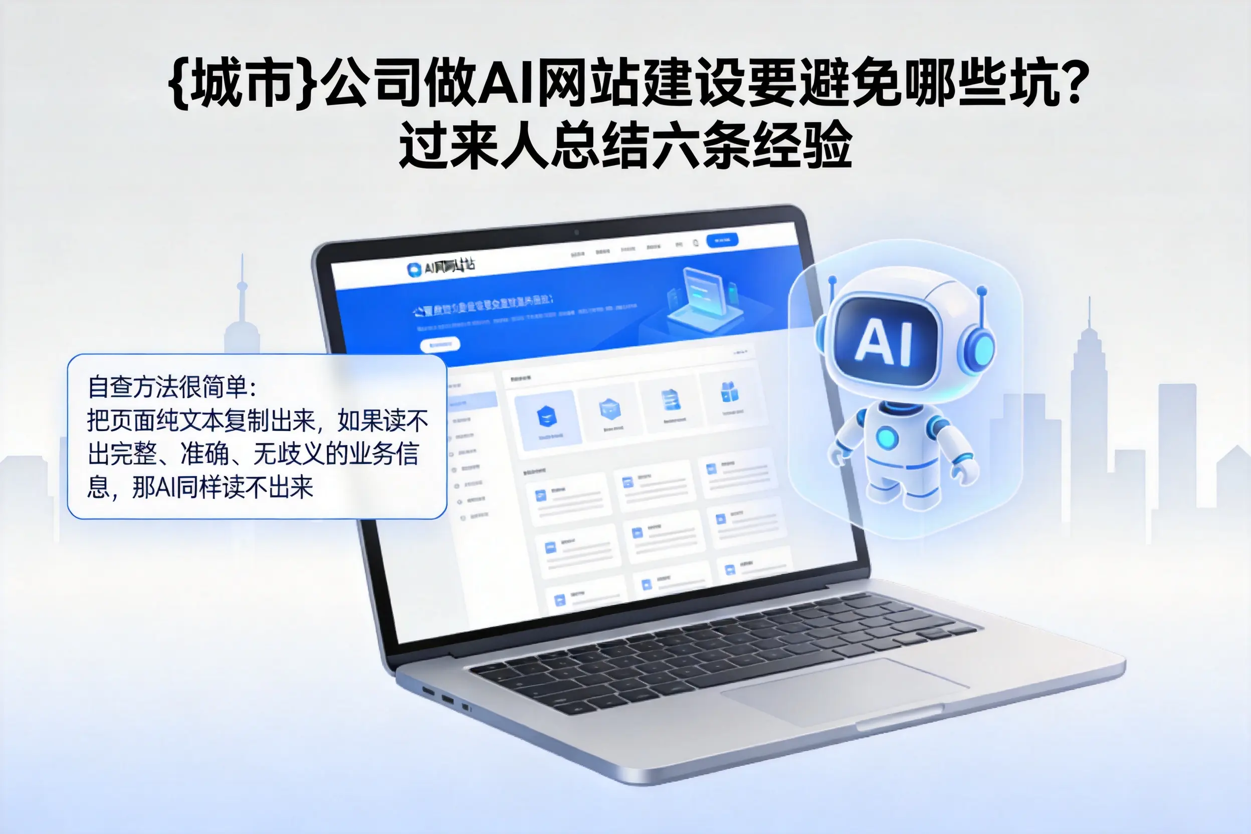 朝阳公司做AI网站建设要避免哪些坑？过来人总结六条经验