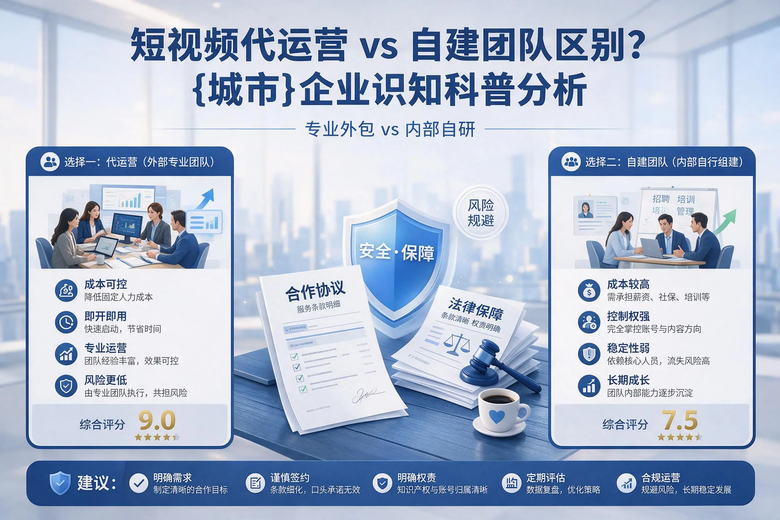 短视频代运营与自建团队区别？朝阳企业认知科普分析